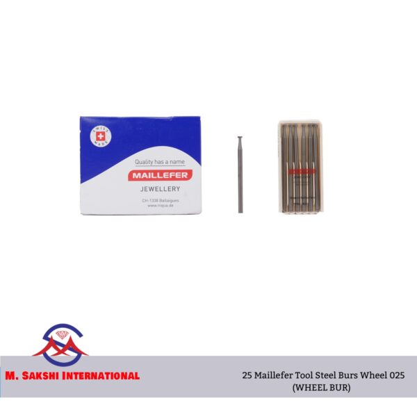 MWB0027  25 Maillefer Tool Steel Burs Wheel 025 (WHEEL BUR)