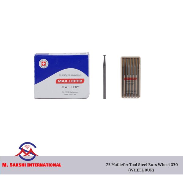 MWB0028  25 Maillefer Tool Steel Burs Wheel 030 (WHEEL BUR)